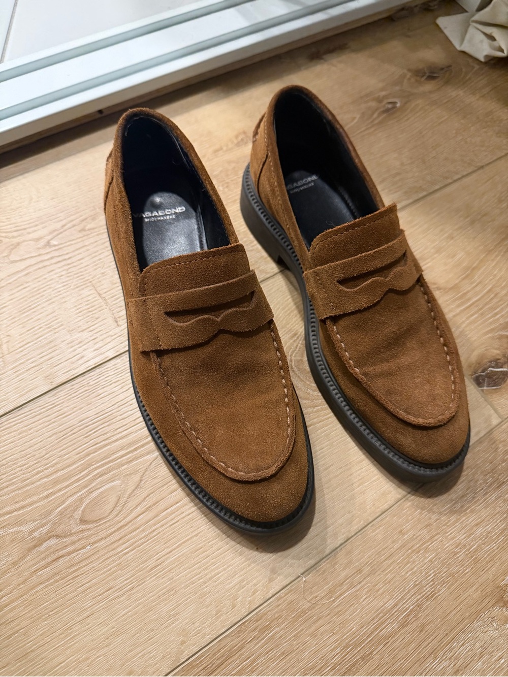 Vagabond Alex Tan Suede Penny Loafers